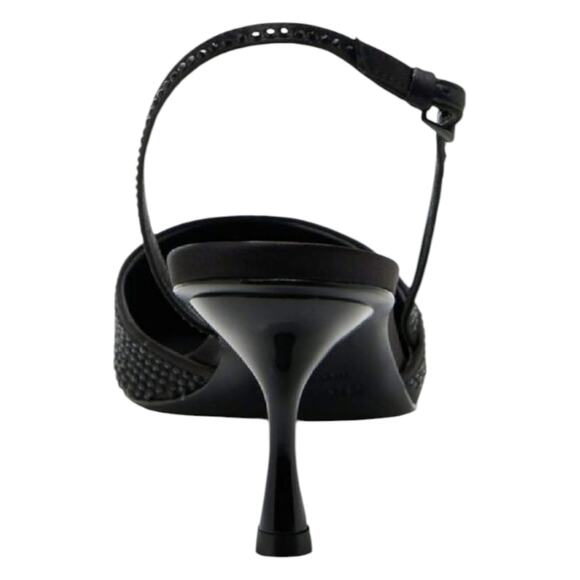 SIMKHAI Dylan Crystal-Embellished Black Glam Statement Slingback Heels, sz 6 NEW - Picture 7 of 7